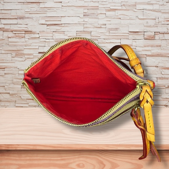 Dooney & Bourke Purple and Yellow Crossbody Bag - Picture 4 of 4